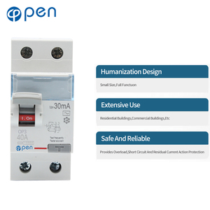 Abierto de 16a 20a 40a 63a 100a 30ma 100ma tipo b 2 de dos polos elcb residual curren mini fugas disyuntor diferencial - Product Image 2