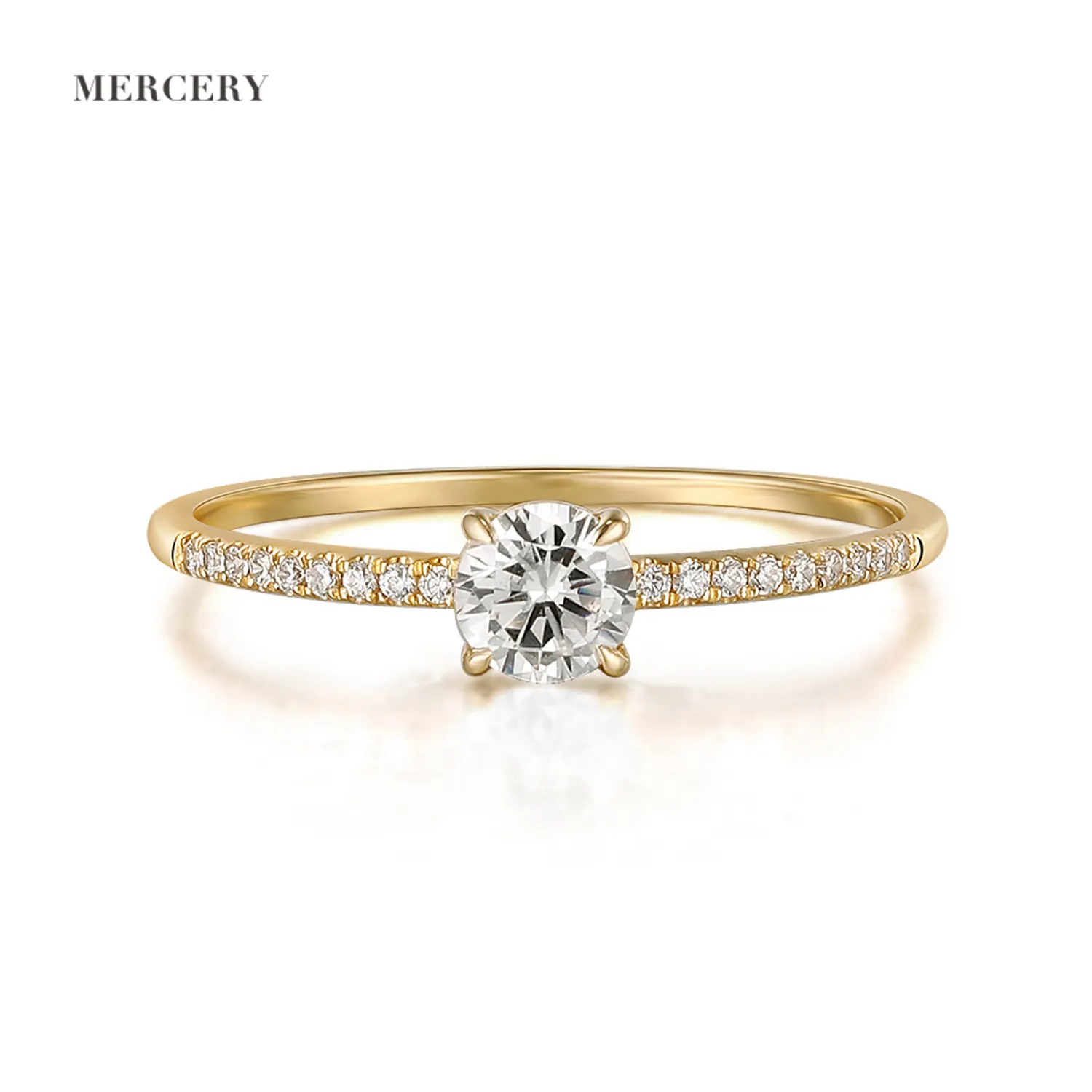 Camery — bague de fiançailles Vintage en or massif, bijoux marery, sur mesure, 9K/10K/14K/18K, diamant naturel 6ct, anneau de mariage