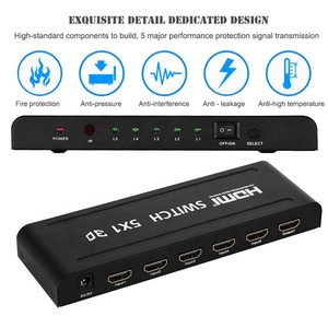 Xput-conmutador de 5 puertos HDMI, 5 en 1, salida 5x1, HDMI, 5 entradas a 1 salida