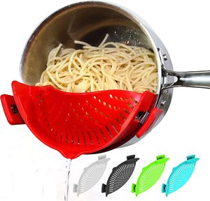 Kitchen Gizmo Snap <strong>Strain</strong> <strong>Pot</strong> Strainer and Pasta Strainer Adjustable Silicone Clip on Strainer for <strong>Pots</strong> - Product Image 5