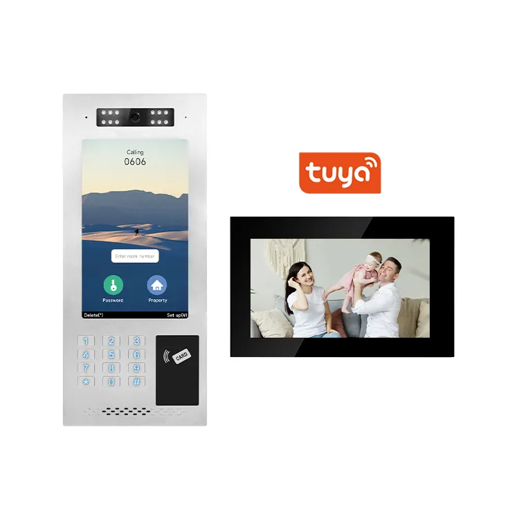 10,1 дюймов HD камера видео-дверной звонок с монитором IP видео домофон телефон двери поддержка приложение Tuya