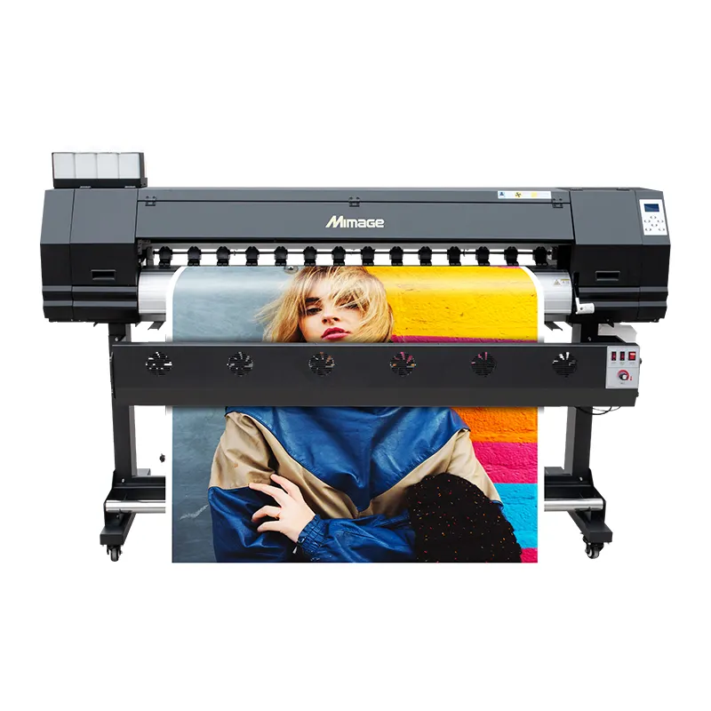 Plotter eco solvente ad alta velocità da 1.8m/6 piedi con doppia stampante a getto d'inchiostro xp600/DX5 di grande formato prezzo in vendita