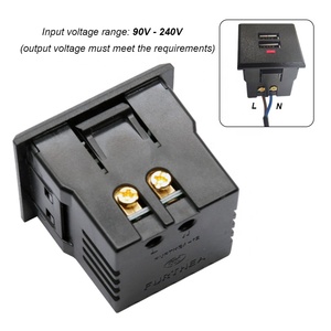 5V 2.1A双USB电源插座USB台式插座DC充电模块USB台式插座DC电源面板模块插座 - Product Image 2