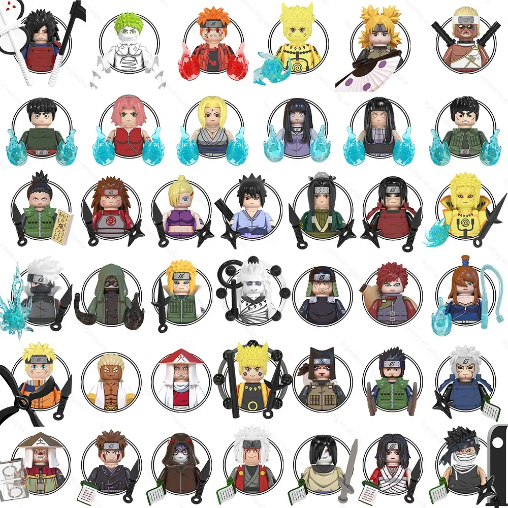 WM6105 WM6106 WM6107 WM6108 Anime Whirlpool Uchiha Hagi Kakashi Persimmon Ghost Shark Nine Tails Spielzeug Baustein Kinder