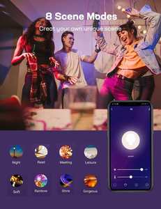 Akıllı Tuya App ses Wifi kontrolü akıllı ampul RGB dim renk değiştiren ışık ampülleri akıllı LED ampuller - Product Image 2