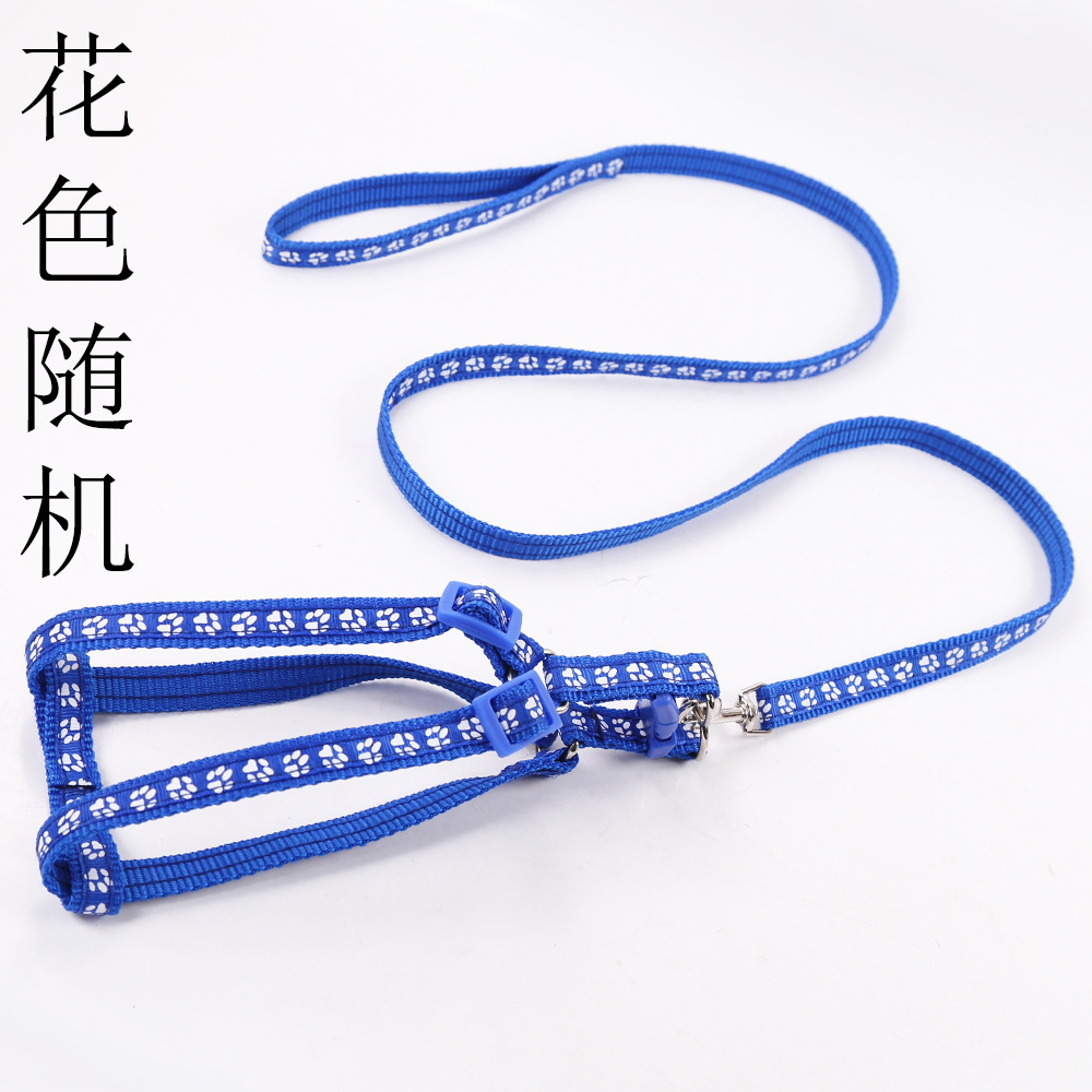 Corde de traction à sangle pectorale imprimée bleu foncé