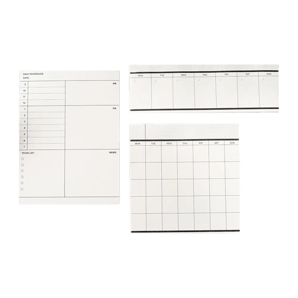 Daily Weekly Monthly Planner Notepad To Do List Memo Pad Undated Daily Schedule Notepad Notebook for Office Work School Supplies