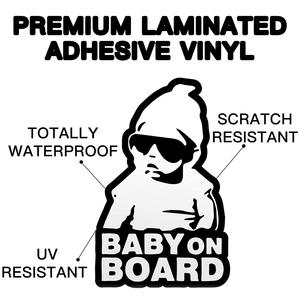 Baby On Board สติกเกอร์ติดรถยนต์,สติกเกอร์ติดรถยนต์แบบลอกออกได้กันน้ำสะท้อนแสงติดแน่นติดแน่นไม่ต้องใช้ถ้วยดูดหรือแม่เหล็ก - Product Image 4