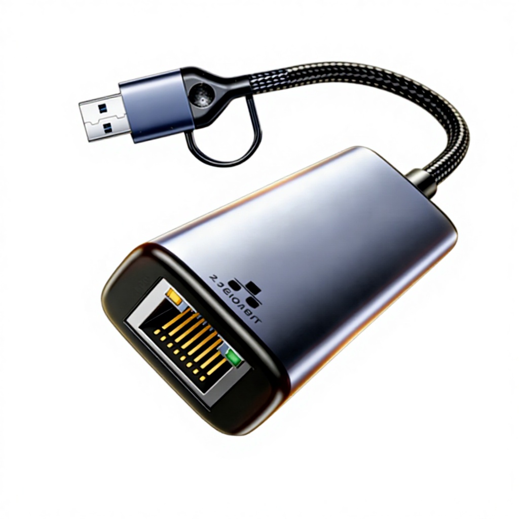 silver gray Dual head to 2.5G wired network card