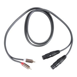 Cable de Audio auxiliar Dual XLR hembra a Dual RCA macho con chaqueta de PVC para amplificador mezclador altavoces micrófono combinación blindaje