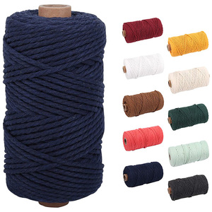 Makrome kordon 4mm <span class=keywords><strong>100</strong></span> metre bükülmüş pamuk örgü kordon renkli uzunluğu bel halat