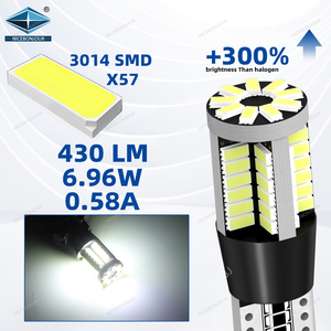 Yüksek kaliteli LED çakarlı lamba T10 LED araba ampulü <span class=keywords><strong>3014</strong></span> 57smd 12V iç LED T10 w5w araba ışık yanıp sönen