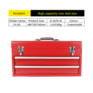 热卖专业多用途工具箱铁工具储物盒带抽屉组织器 - Product Image 4
