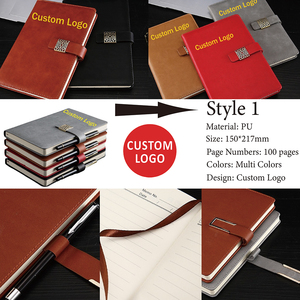 Customizable Logo Small Batch Business <strong>Notebook</strong> Soft Leather Composition Book With Thickened Fabric Cover Office Conference Use - Product Image 2