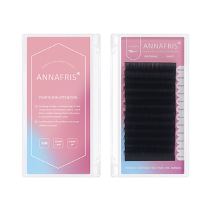 ANNAFRIS Black Mega Volume Soft and Very Light Synthetic Silk <strong>Lashes</strong> 0.05 0.07 0.10 0.12mm Wispy <strong>Lash</strong> Extensions - Product Image 6
