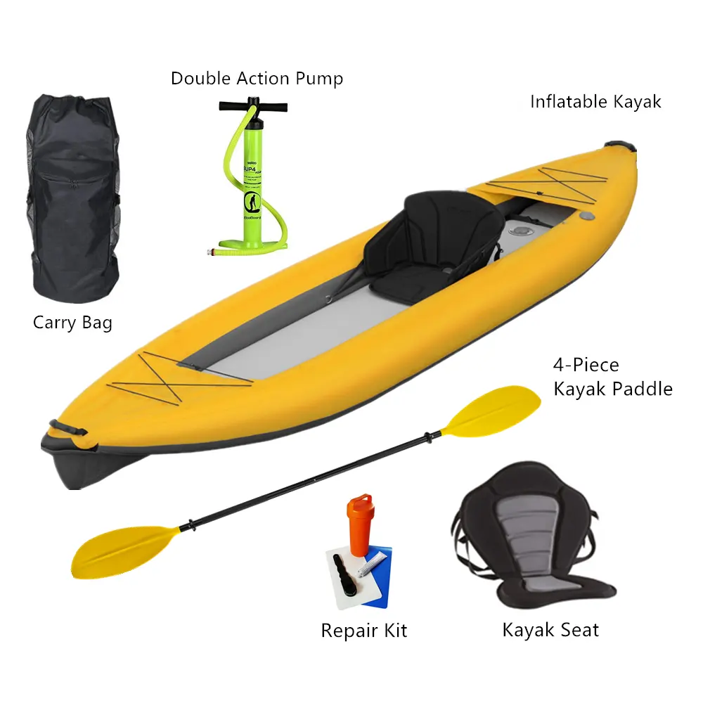 CE Certificate 380cm Durable Inflatable Canoes And Kayaks Drop Stitch Kayak Boat