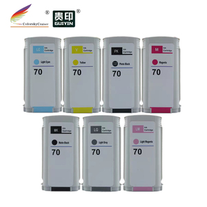 CHR70 HP70 C9448A C9449A C9452A C9453A C9454 DesignJet Z3100 Z3200 için uyumlu yazıcı mürekkep püskürtmeli 70 mürekkep kartuşu - Product Image 1
