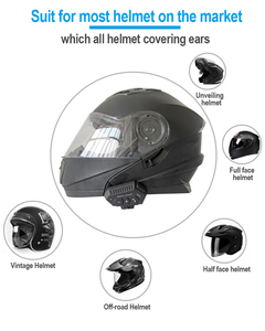 Sistema de intercomunicación de grupo de casco de motocicleta BT12B para intercomunicador de 2 pilotos para motocicleta - Product Image 2