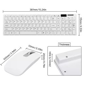 <strong>Wireless</strong> <strong>Keyboard</strong> and <strong>Mouse</strong> Set for Office Desktop New Black and White <strong>Mouse</strong> and <strong>Keyboard</strong> <strong>Combos</strong> for Laptop and <strong>Computer</strong> - Product Image 4