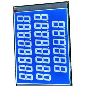 ROHS benutzerdefinierte STN negativ blau LCD monochrome 6 Stellen 7 Segmente lcd-Panel-Anzeigen-Module für Kraftstoffspender - Product Image 4