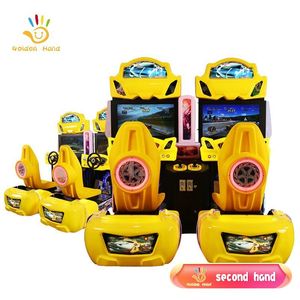 Altın el yetişkin sikke işletilen iki oyuncu oturmak sürükle sürüş Video simülatörlü atari yarış oyun makinesi - Product Image 5