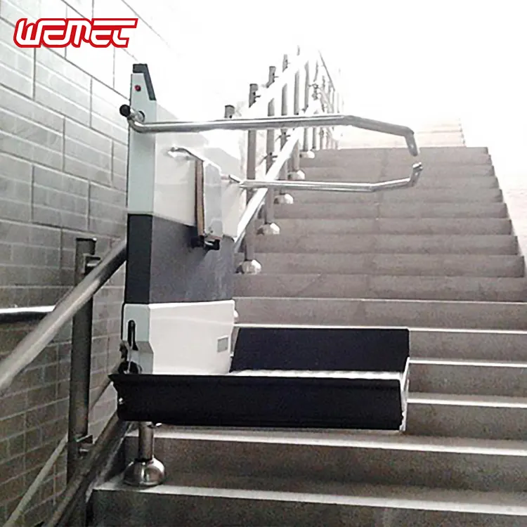 Personnalisé intérieur extérieur handicapé utilisé plate-forme élévatrice inclinée monte-escalier incurvé monte-fauteuil roulant pour la maison escalier