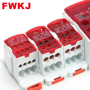 UKK配电Din导轨铜棒块160A 690V UKK-160接线端子块开关柜配电块 - Product Image 3