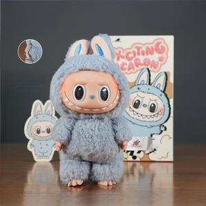 High Quality Original Popmart Labubu Doll 1 2 Generation Keychain Macaron Labubu Blind Box <strong>Plush</strong> Toys the Monster Mystery Box - Product Image 3
