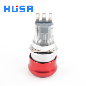 HUSA 16mm in acciaio inox rotativo Reset E-Stop interruttore a pulsante a fungo testa IP65 1 no1nc combinazione pulsante di arresto di emergenza - Product Image 6