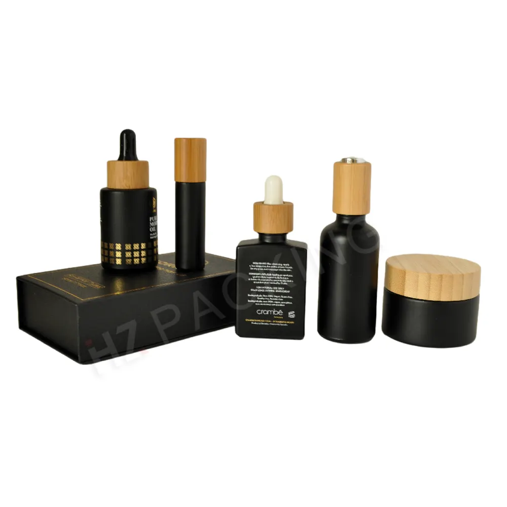 Garrafa de vidro preta fosca, 5ml, 10ml, 15ml, 20ml, 30ml, 50ml, 100ml, venda imperdível para o óleo de massagem