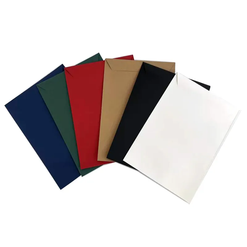 Tarjetas de Felicitación en blanco y rojo de colores, sobres de embalaje de papel, tamaño A4, A5, barato