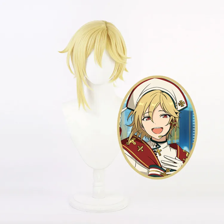 Ainizi Tóc Giả Nhân Vật Tổng Hợp Tóc Vàng Ngắn 30Cm Của Nito Nazuna Cosplay Tóc Giả Từ Các Ngôi Sao Đồng Phục