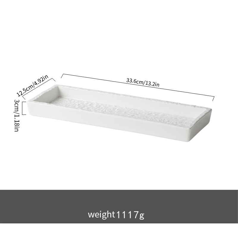 White ceramic tray - small