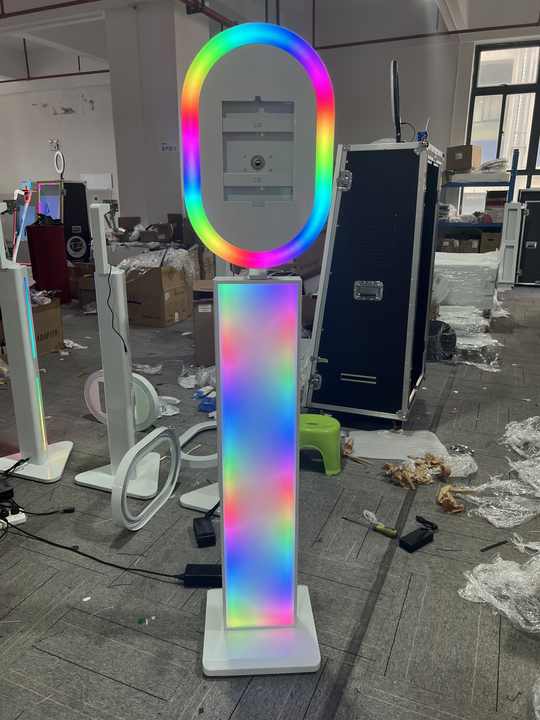 Mirror Me Photo Booth Picture Mirror Booth Magic Mirror Oval Photo Booth with Camera and Printer Kiosk