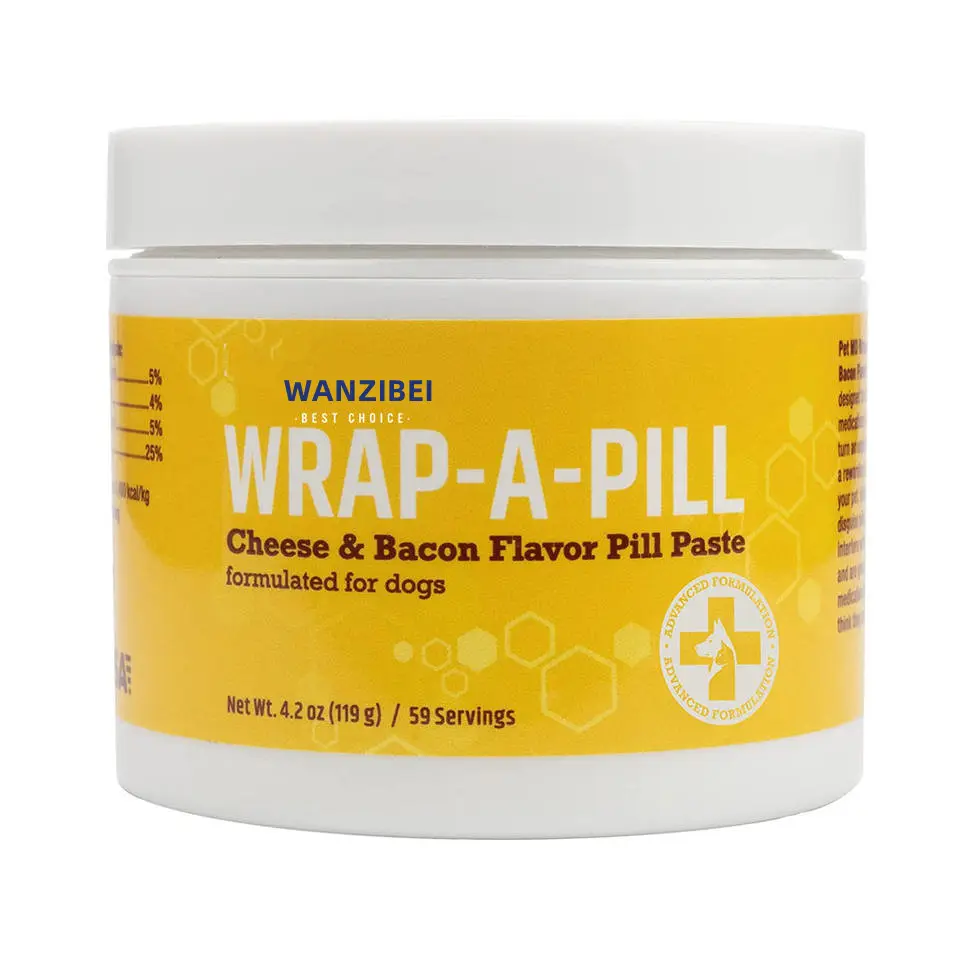 Oem/Odm Wrap-A-Pil Variété Pakje Pindakaas En Pillenpasta Met Speksmaak Voor Honden 4.2 Oz Elk