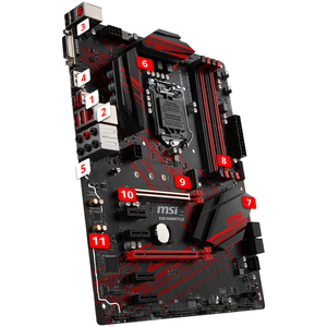 MSI B360 juegos PLUS placa base apoya 9th / 8th Gen Intel Core Pentium/Pentium 4 De Oro/Celeron para zócalo LGA 1151 se - Product Image 6