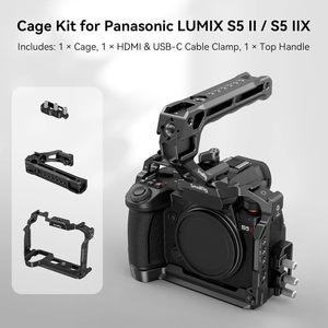 ชุดกรงขนาดเล็กสำหรับ LUMIX G9 S5 II / S5 IIx ที่มีด้ามจับด้านบนและแคลมป์สายเคเบิลสำหรับ USB-C - 4143 - Product Image 2