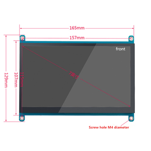 Monitor táctil capacitivo para Raspberry Pi 3/4 modelo B, pantalla táctil Lcd IPS de 7 pulgadas