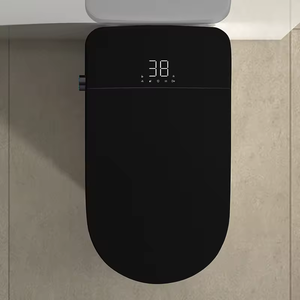 インテリジェントトイレバスルーム便器自動WC電子制御セラミックインテリジェントビデトイレスマートブラックスマートトイレ - Product Image 3
