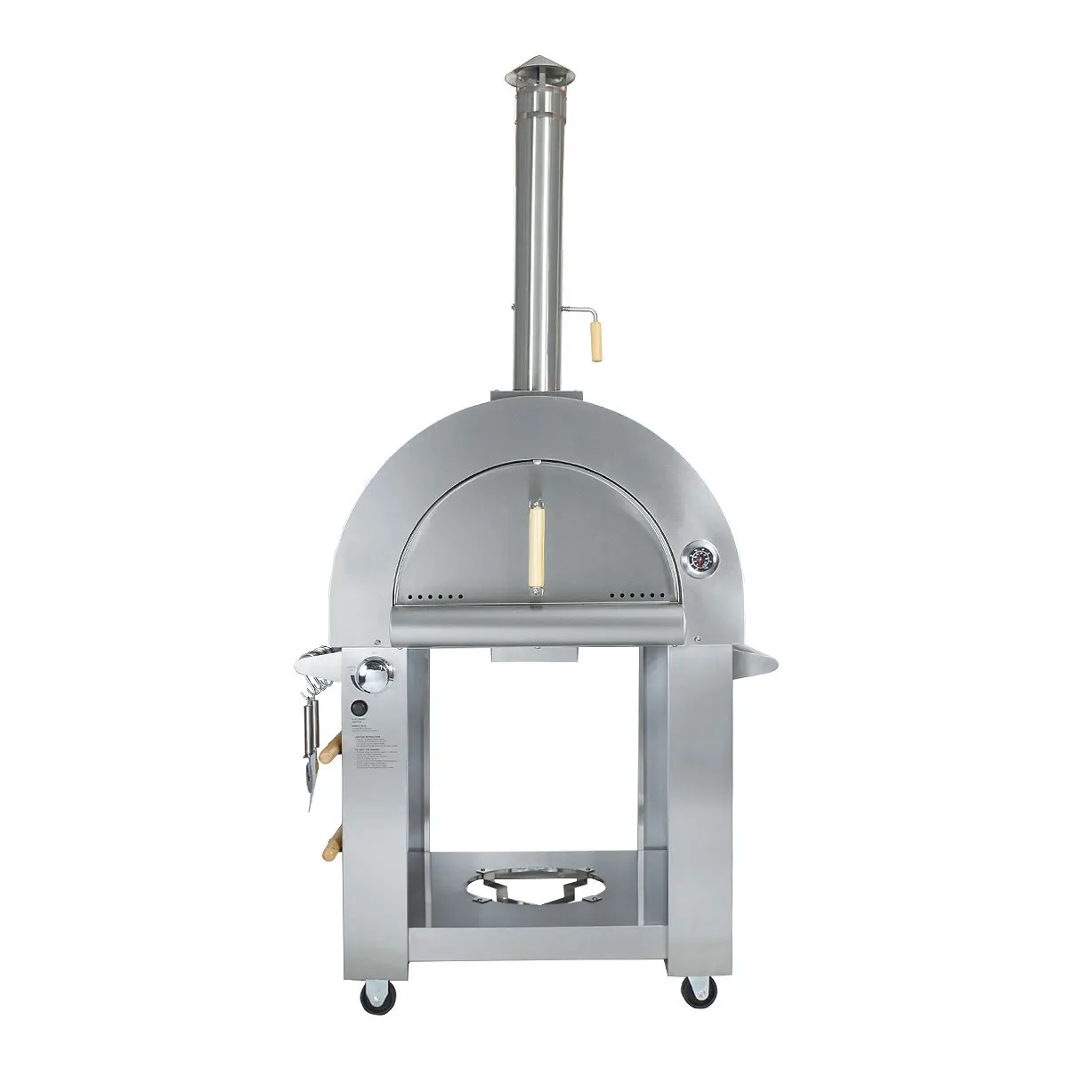 Vente de Hyxion Usine d'acier inoxydable Brique à pain au bois et au gaz Cuisinière extérieure Fours à pizza encastrés