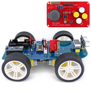 Easy-plug 4WD Wireless JoyStick 315MHz <strong>Remote</strong> <strong>Control</strong> Rubber Wheel Gear Motor Smart Car Kit w/ Tutorial <strong>for</strong> <strong>Arduino</strong> UNO R3/Nano