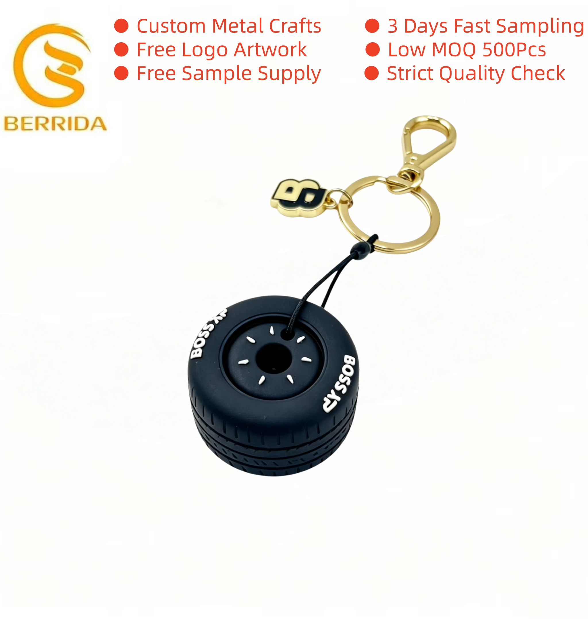 Rubber Tire Shaped Keychain