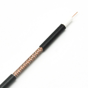 RG6 toplu beyaz/siyah koaksiyel kablo 18AWG katı CCS 21% İletkenlik çift Tri Quad korumalı opsiyonel RG6 kablo iletişim - Product Image 3