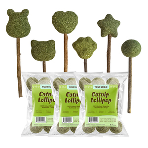 Etiqueta privada 6 en 1 Cat Chew Toy Catnip Lollipop Ball 100% Natural Matatabi Silvervine Catnip para gatos - Product Image 1