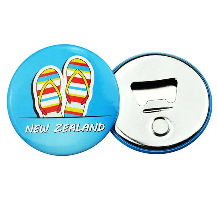 Design Blank Round Schuh muster Abzeichen Flaschen öffner Sublimation Metall Custom Pin Button