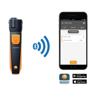 TEsto Smart App testo 805i termómetro infrarrojo compacto termómetro IR testo 0560 1805