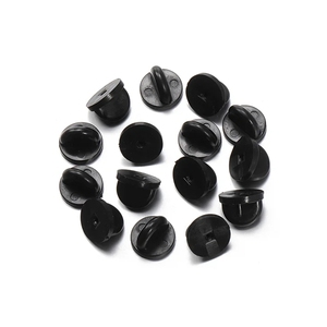 PVCラバーピンバックバタフライクラッチタイタックラペルホルダークラスプピンキャップキーパー均一バッジ交換用 - Product Image 6