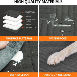 Dayanıklı kapitone evcil araba arka koltukta kapak depolama cepler ve güvenli sapanlar ile iç korumak ve Pet güvenlik sağlamak - Product Image 6