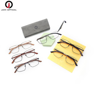 New Arrival kim loại kính quang học chất lượng cao bằng gỗ đền vuông cảnh tượng Frames For Men - Product Image 6