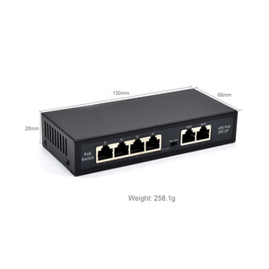 OEM ODM Smart POE Switch 4 + 2 RJ45 48V 100Mbps Ethernet Switch con 4 puertos para cámara IP - Product Image 3